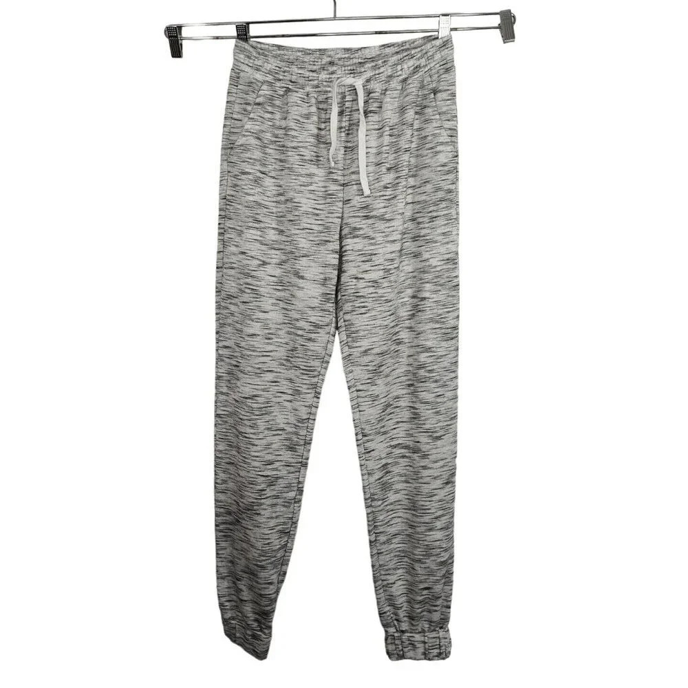 Cbrand Heather Gray Black Joggers Lightweight Sweatpants Women Size L Pull-on